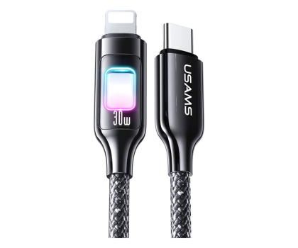 Kabel USAMS Kabel 30W USB-C do Lightning 1,2 m stalowy